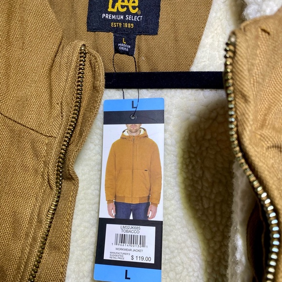 Lee men’s Workwear Sherpa lined jacket. Brand new with tags size large. - Picture 2 of 12